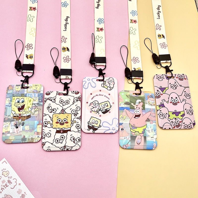 Ốp Điện Thoại / Thẻ / Thẻ ID / Thẻ Ngân Hàng Hình SpongeBob Dễ Thương Có Dây Đeo