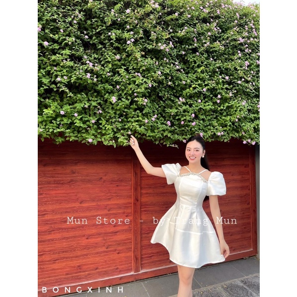 Váy tafta đính đá