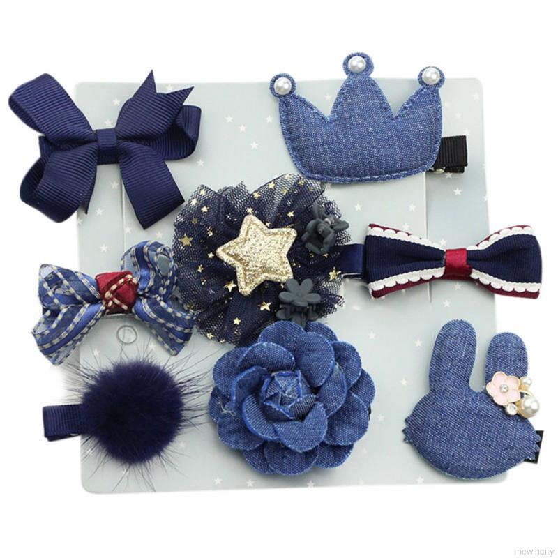 Set 10 kẹp tóc nơ dễ thương cho bé gái