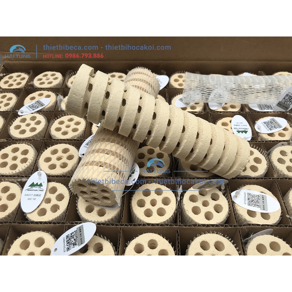 Sứ Củ Sen Mountain Tree kích thước 16*4.2cm (Sứ lọc, vật liệu lọc cao cấp cho bể cá cảnh, hồ cá koi, hồ cá rồng)