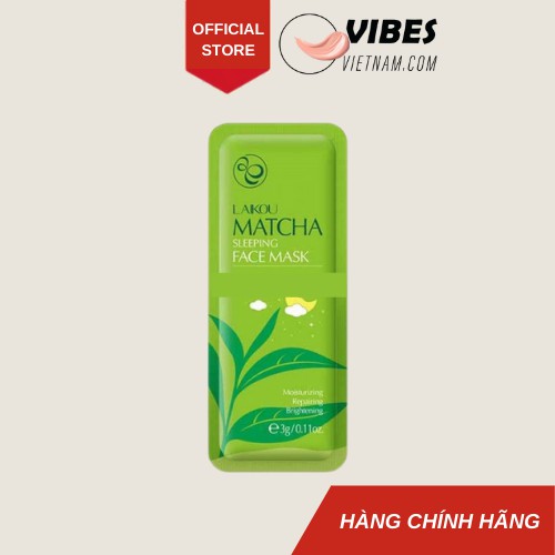 (Mini) Mặt nạ ngủ matcha trà xanh Dưỡng ẩm Phục hồi Sáng da gói nhỏ 3g - vibesvietnam