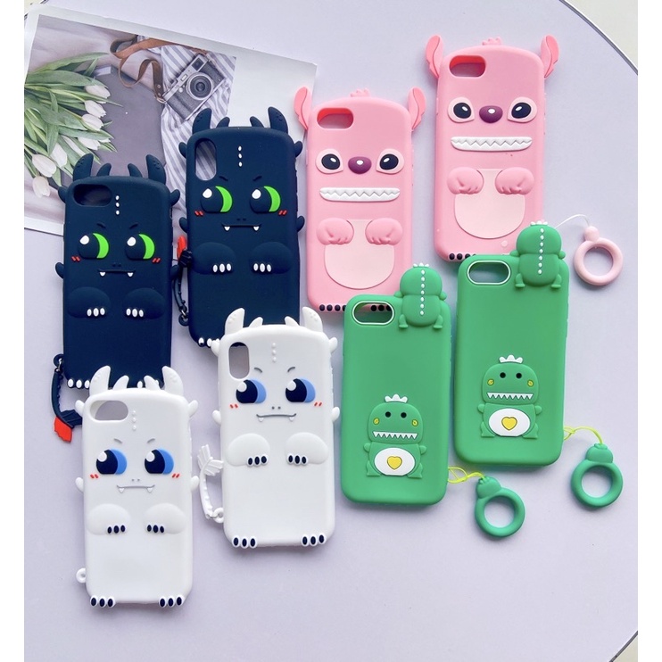 Ốp điện thoại iphone silicon rồng đen răng sún mềm bảo vệ máy ip 6/6s/6plus/6splus/7/7plus/8/8plus