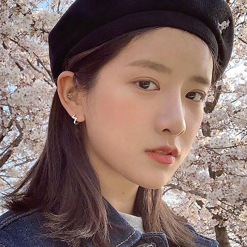 Bông Tai Hình Chữ Z Bằng Bạc 925 Thiết Kế Đơn Giản Thời Trang Cho Nữ