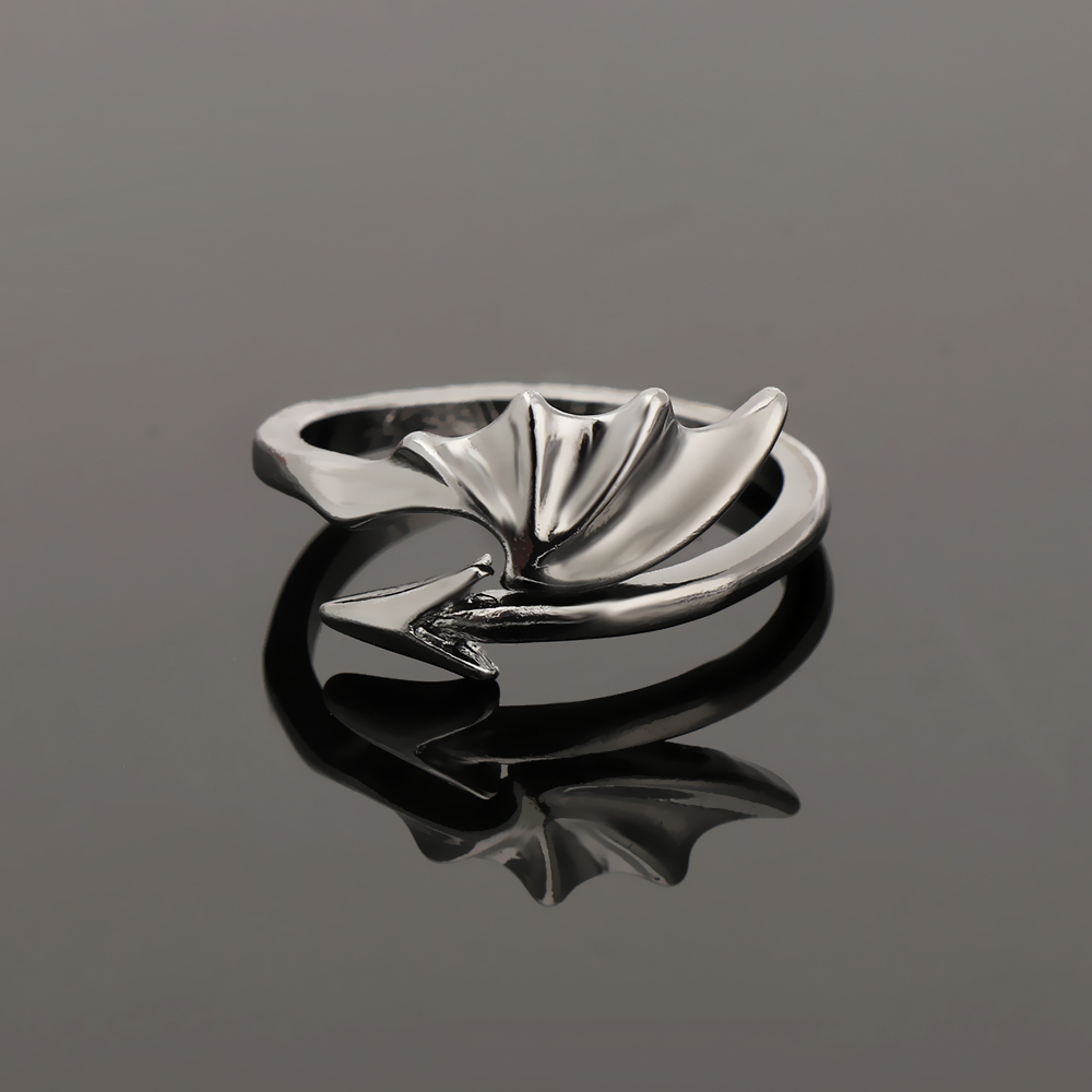 Nhẫn Hở Họa Tiết Rồng Phong Cách Gothic Punk Bằng Hợp Kim Có Thể Điều Chỉnh