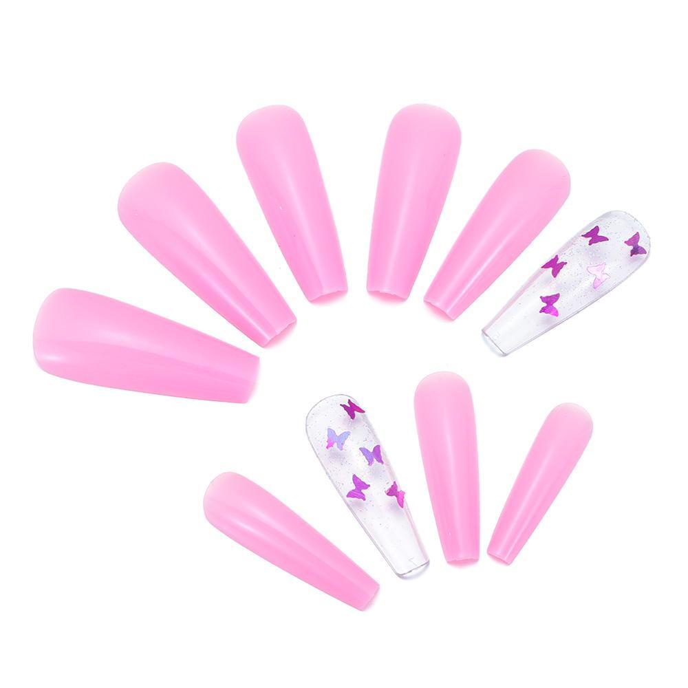 Hộp 24 Móng Tay Giả Che Phủ Toàn Diện Chuyên Dụng Cho Múa Ba Lê
