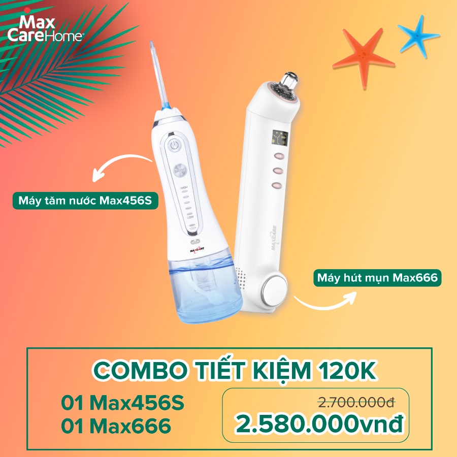 [Combo giảm 200k] Máy tăm nước cầm tay Max456S + Máy làm đẹp chăm sóc da Max888PRO/Max888,Max999,Max666