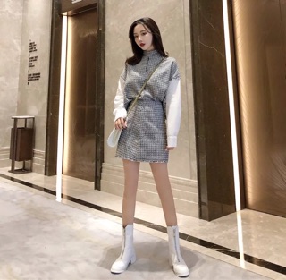 Ảnh thật Set Áo Chân váy SML ODER