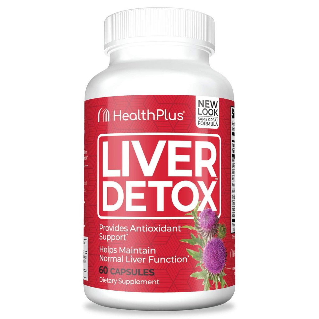 Thực phẩm bảo vệ sức khỏe Health plus Liver detox gan, làm mát gan tự nhiên, bảo vệ tế bào gan chai 60 viên