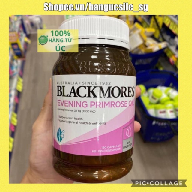 (Date 04/2024)Viên uống Tinh dầu Hoa Anh Thảo Blackmores Evening Primrose Oil Úc 190 viên