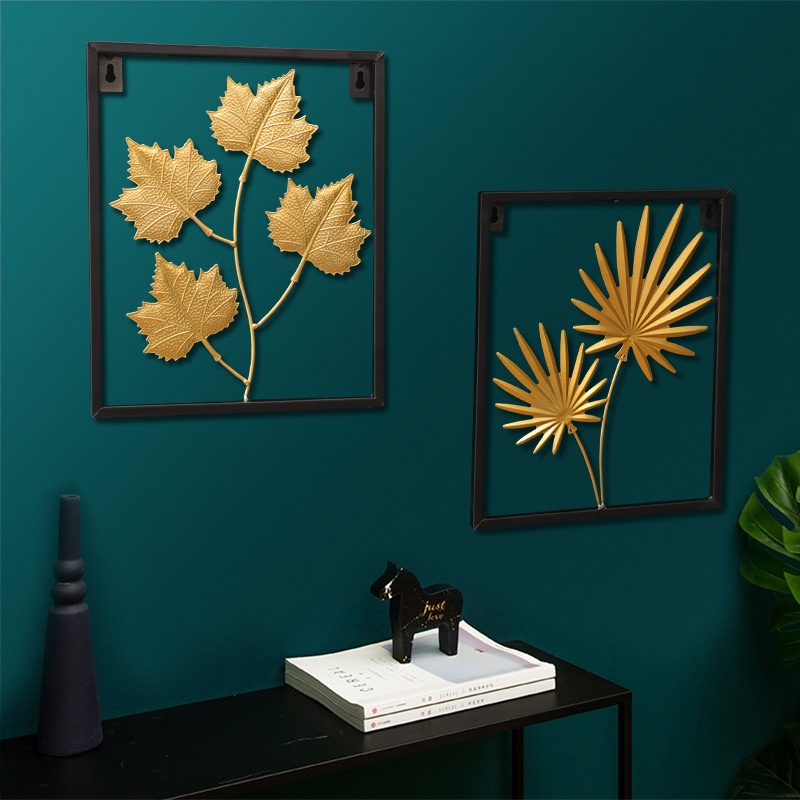 Phụ Kiện Treo Tường Trang Trí Hình Lá Vàng Sáng Tạo