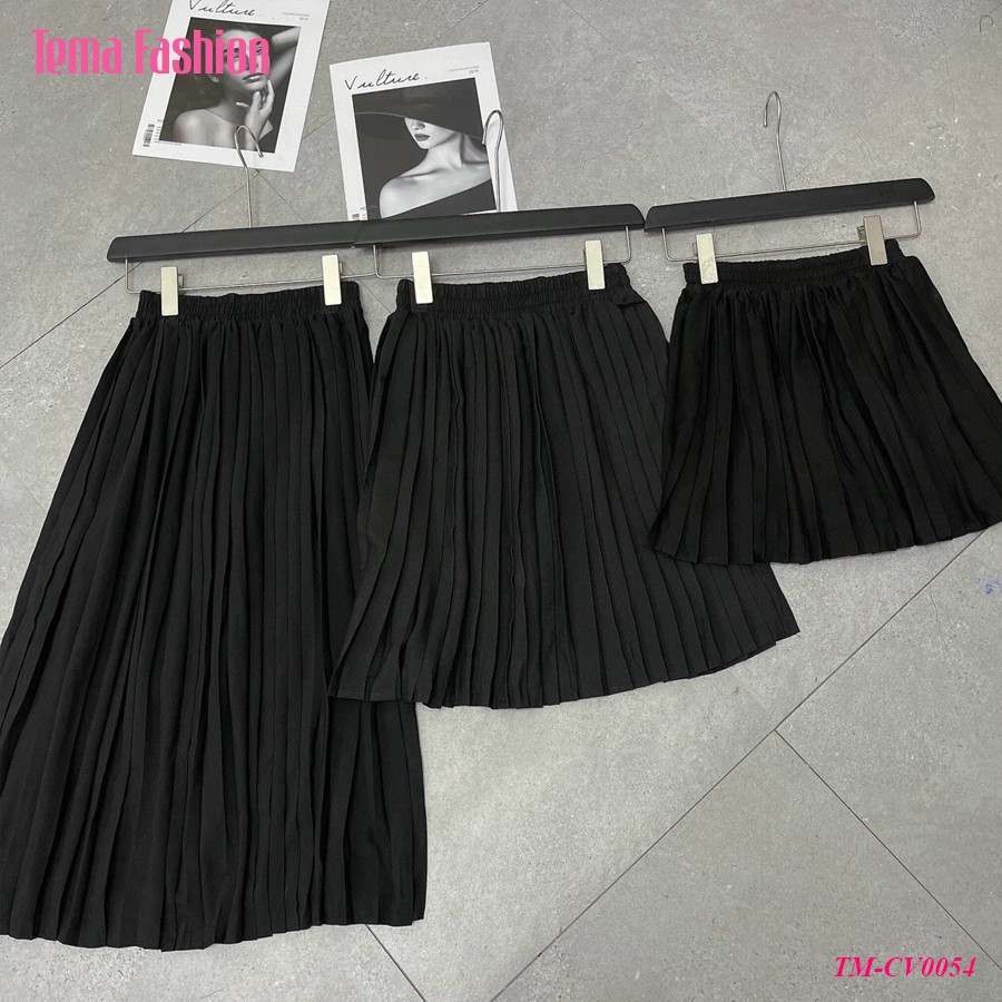 Chân váy xếp ly dáng vừa nữ TEMA - Chân váy lỡ cạp chun siêu đẹp | BigBuy360 - bigbuy360.vn