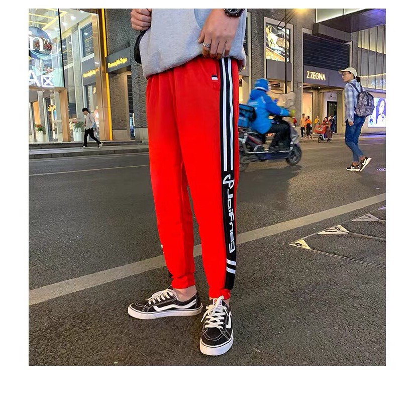[Freeship] Quần Jogger Sọc Hai Bên Phối Chữ Hắc Não