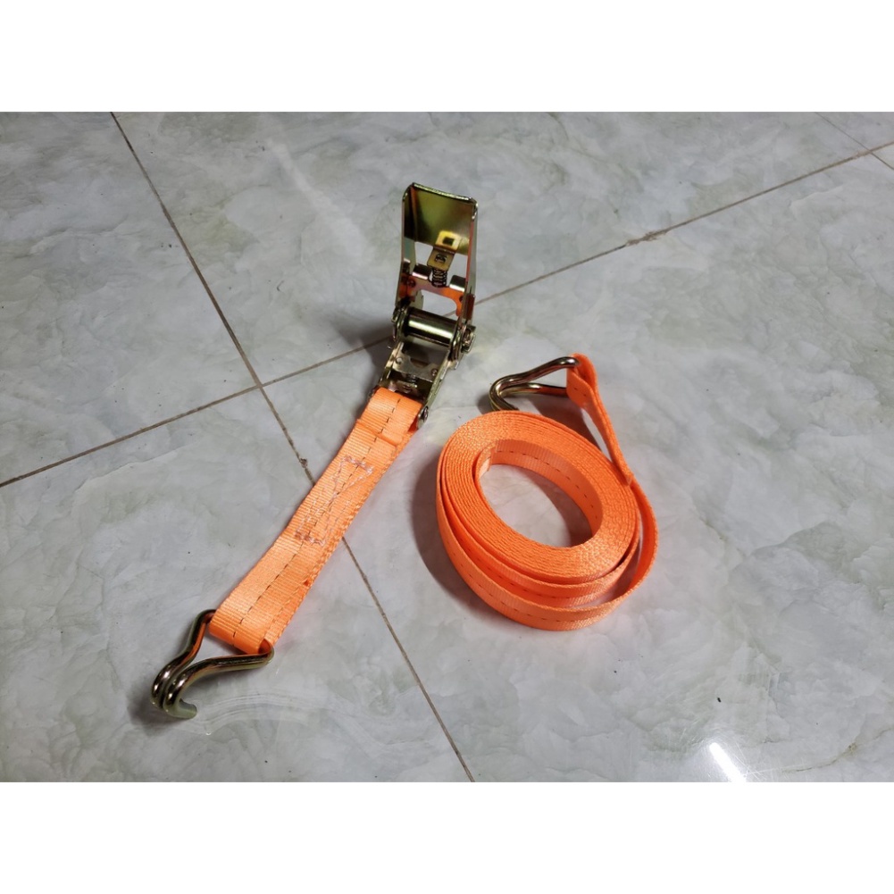 Hàng công ty thanh lý - Dây cảo chằng tăng đơ 25mm 3m, 5m chằng hàng xe máy, pallet, ảnh thật như ảnh