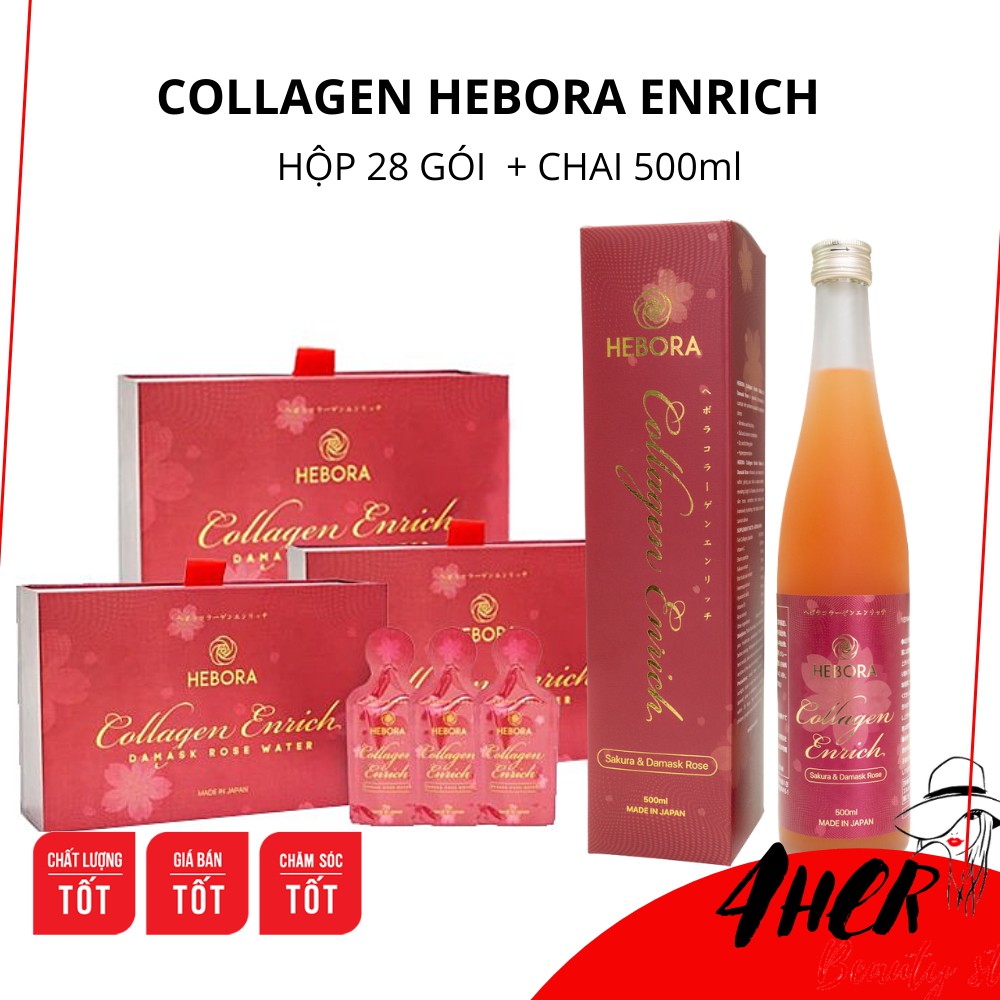 Nước uống đẹp da HEBORA Collagen Enrich Thơm tự thân Detox giữ dáng | BigBuy360 - bigbuy360.vn