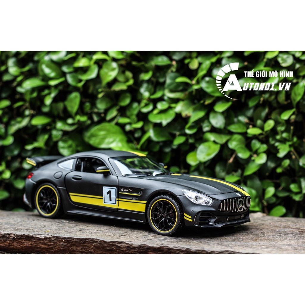 MÔ HÌNH XE MERCEDES AMG GT R MATT BLACK 1:24 CHE ZHI 6831