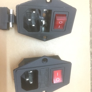 Bộ 2 Ổ CẮM NGUỒN AC có công tắc,cầu chì