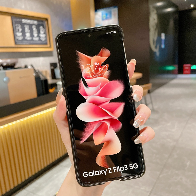 Ốp Điện Thoại Mặt Kính Thời Trang Cho Samsung Galaxy Z Flip4 Flip 3 5G ZFlip3