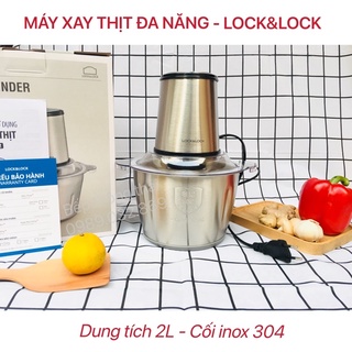 Máy xay thịt Lock&Lock cối inox 304 siêu bền, siêu khỏe - Dung tích 2 lít, xay nhiều hơn