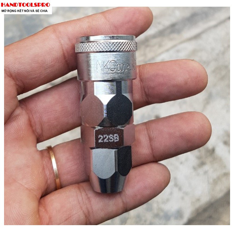 Đầu nối nhanh đai siết NHẬT BẢN 1/4 inch NKC NL-22SB (Dây Ø6.5 ×10Ø)