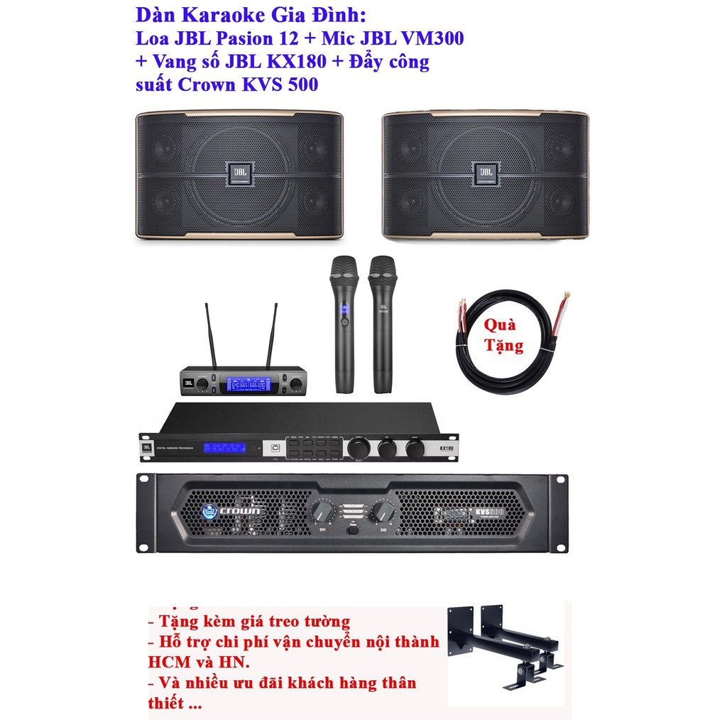 Bộ dàn âm thanh trọn bộ Dàn Karaoke gia đình JBL Pasion 12 LA001 hãng