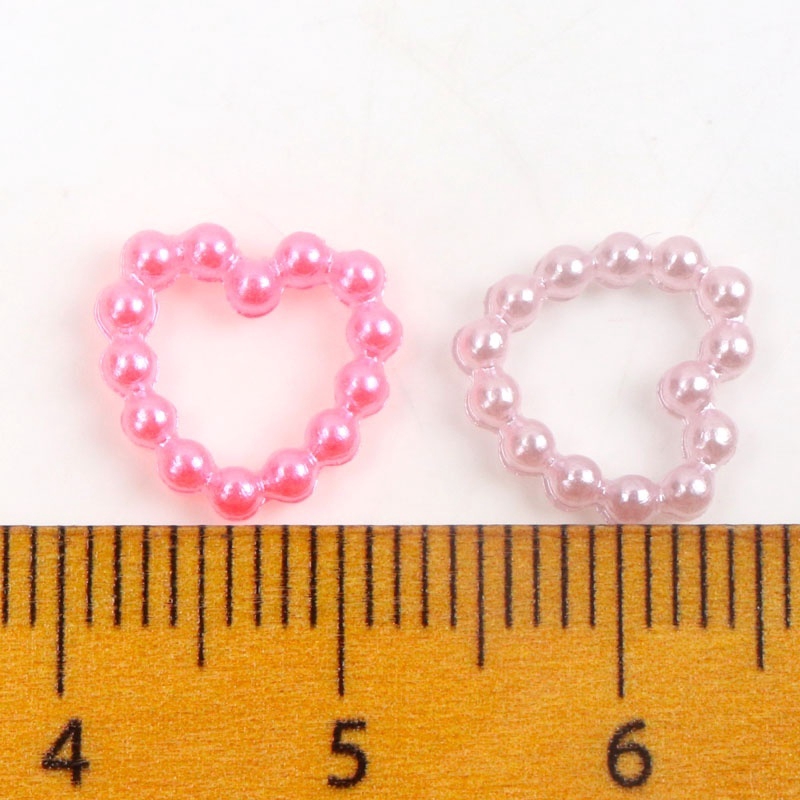 Set 50g phụ kiện ngọc trai giả mặt ưng dẹt 11mm trang trí ốp điện thoại