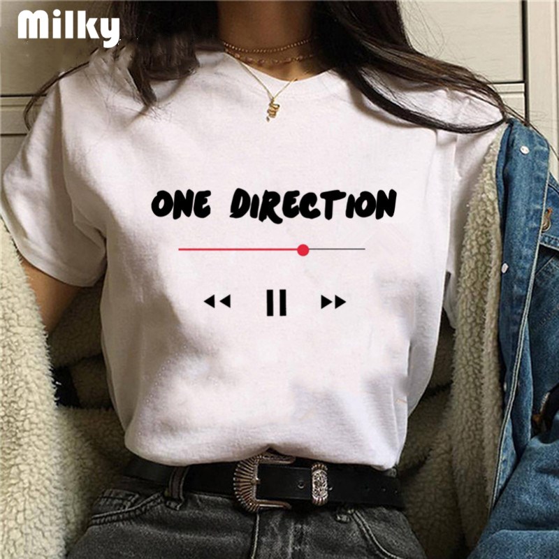 Áo Thun Ulzzang Họa Tiết One Direction 2021 Phong Cách Harajuku