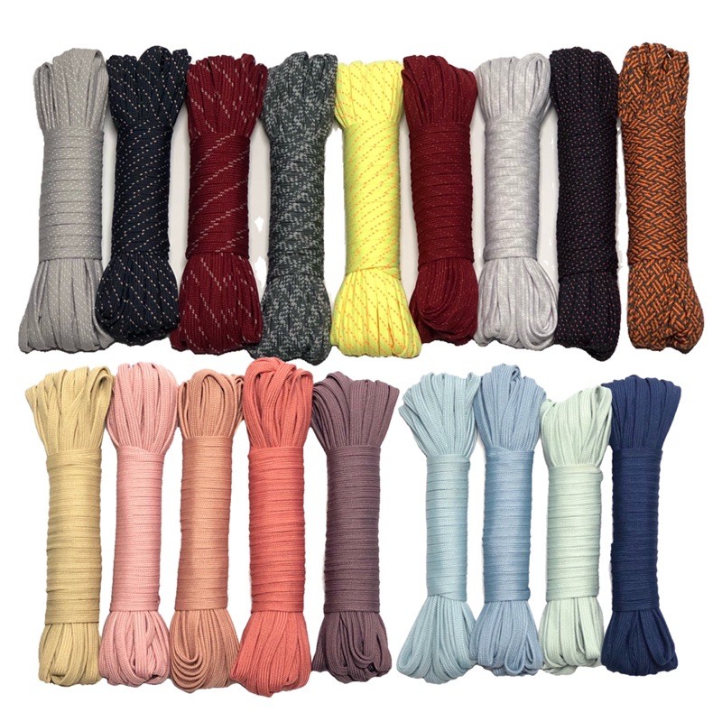 10 mét - dây dù dẹp hoa văn 5mm dệt ống dùng làm macrame, handmade, căng lều với gió bình thường