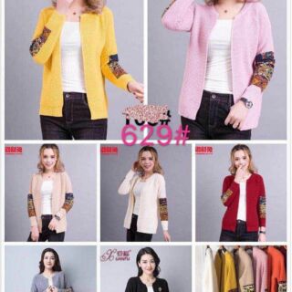Áo khoác len họa tiết thổ cẩm