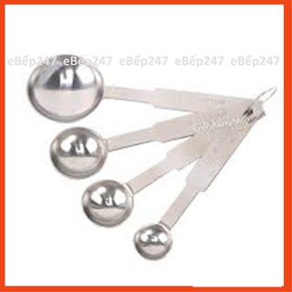 [Siêu rẻ+Freeship] Bộ thìa đong inox cao cấp 4 chiếc - eBếp247