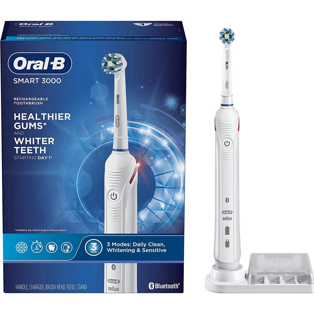 Bàn chải điện Oral-B Pro 3000 Electronic Power Rechargeable Battery Electric Toothbrush [Hàng Đức]