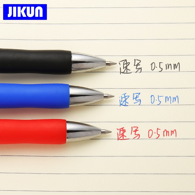 Set 3 bút bi + 20 ruột mực đen/ đỏ/ xanh dương 0.5mm tiện dụng cho văn phòng có bán lẻ