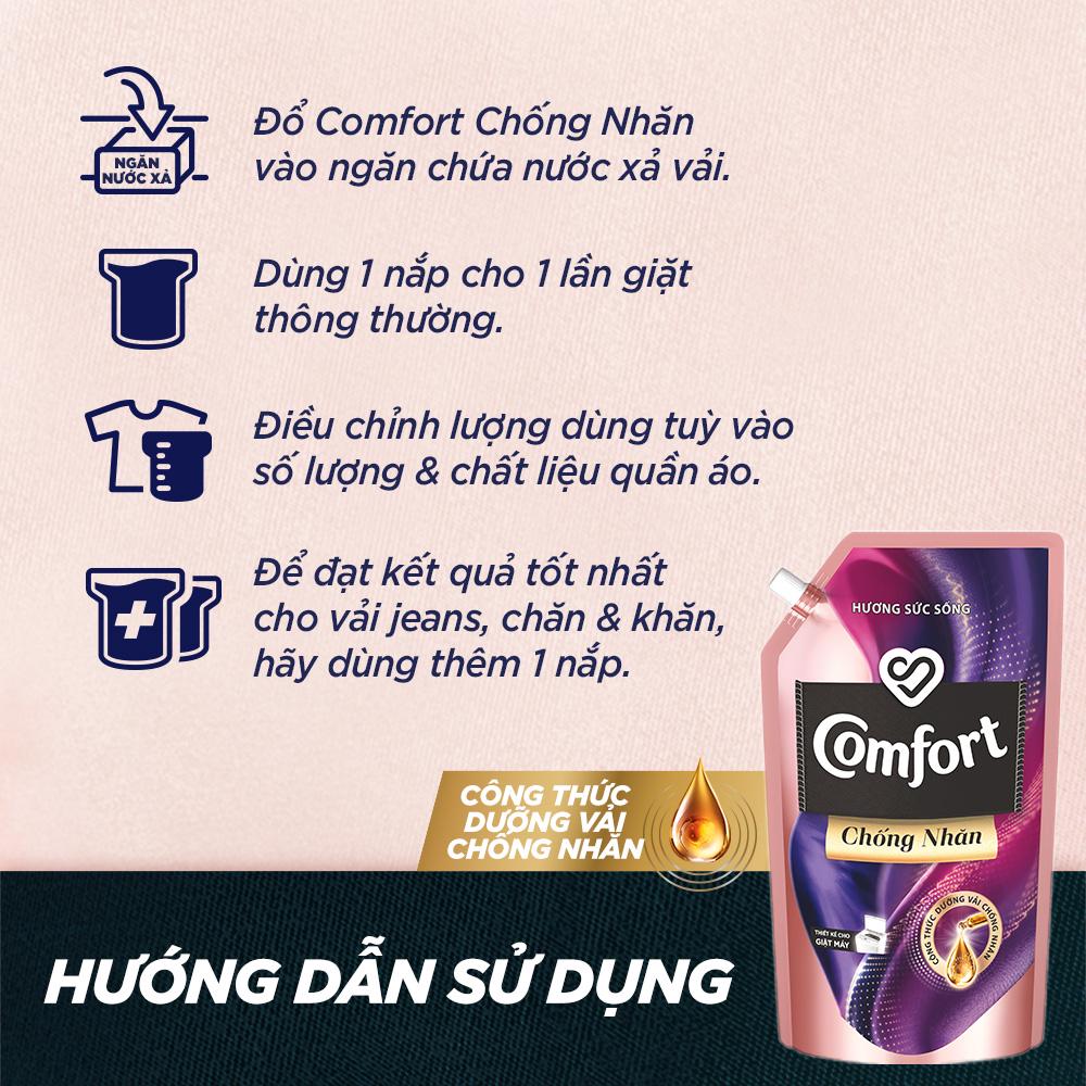 Combo 2 Túi Nước Xả Vải Comfort Chống Nhăn 2.7L