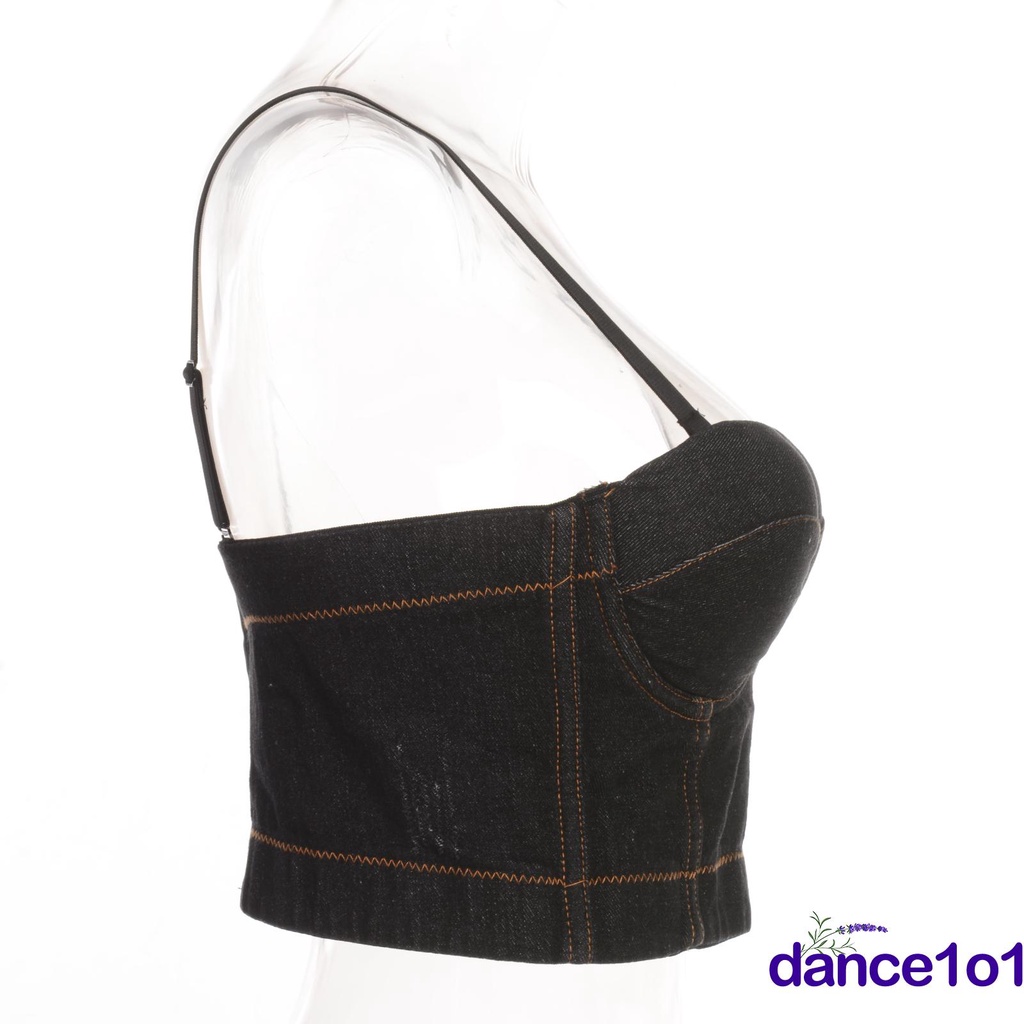 Áo Denim Hai Dây Không Trượt Có Thể Điều Chỉnh Dành Cho Nữ