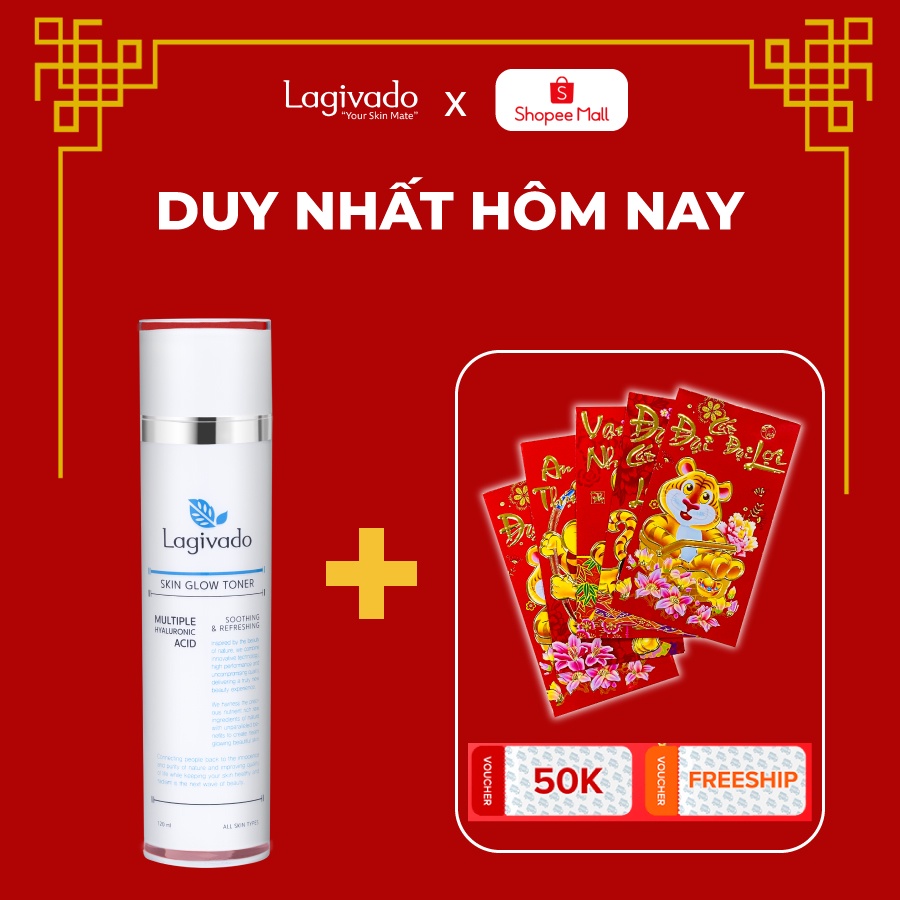 Nước Hoa Hồng HQ Lagivado giúp cân bằng, se khít lỗ chân lông Toner 120 ml