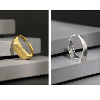 【BS】✨S925 Sterling Silver Ring Vintage Letter Ring Joint Tail Ring
