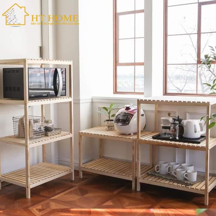 KỆ LÒ VI SÓNG 4 TẦNG GỖ THÔNG