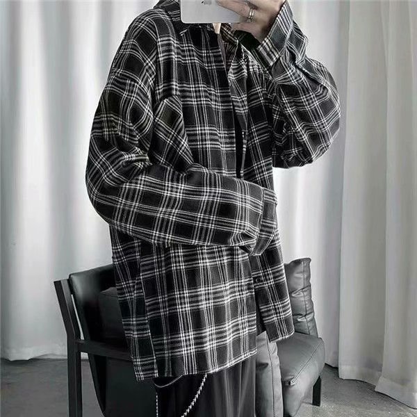 Áo Sơ Mi Sọc Ca Rô Thời Trang Hàn Quốc Cá Tính Cho Nam áo sơ mi ca rô áo sơ mi nam đẹp áo sơ mi tay dài áo thun from rộng