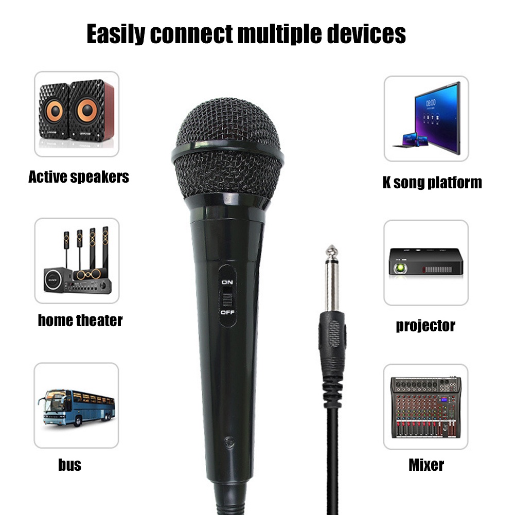Micro Có Dây Và Công Tắc Dài 2m Để Hát Karaoke / Hát Karaoke / Speech / Đám Cưới