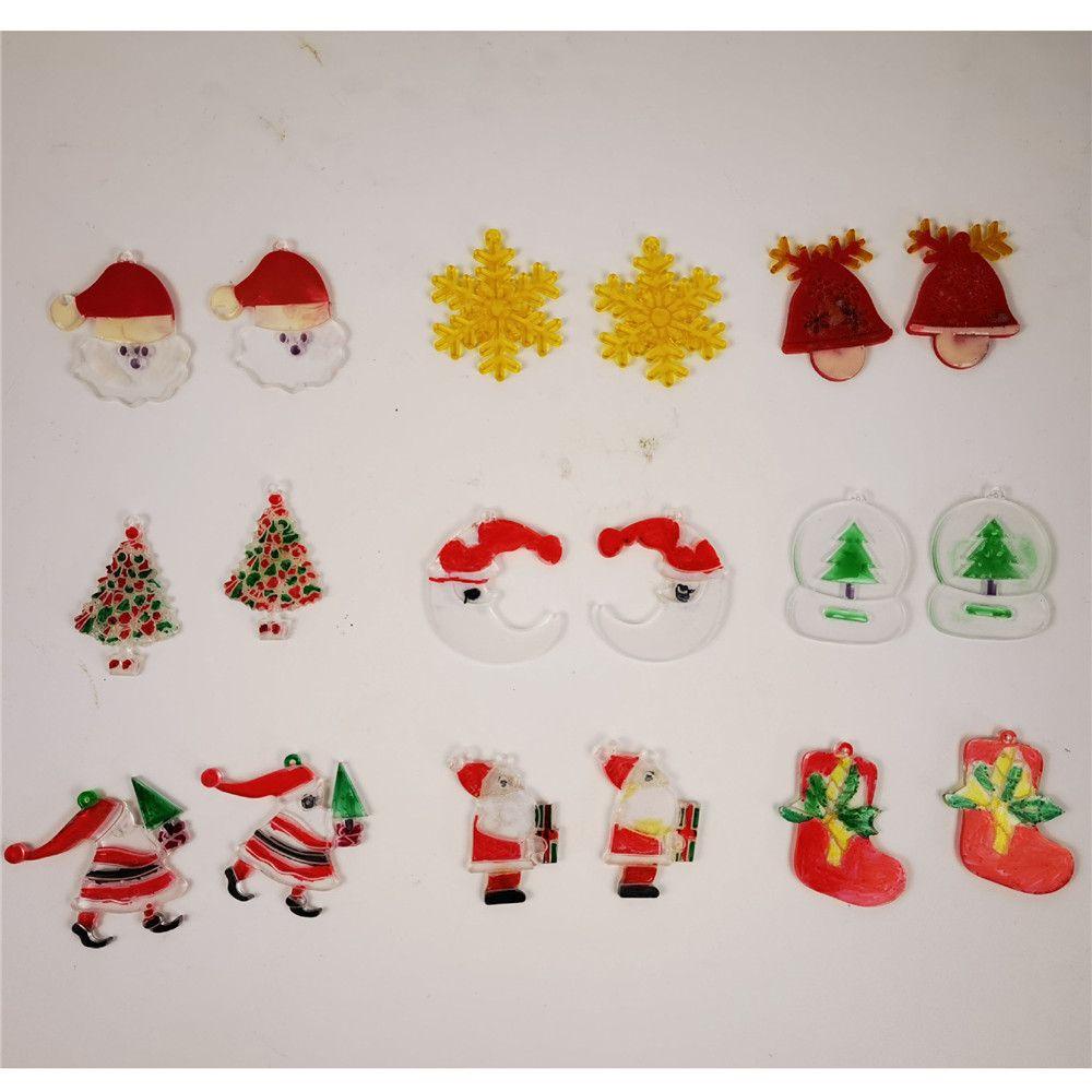 Khuôn Silicone Làm Bông Tai DIY Hình Ông Già Noel Tuần Lộc Bông Tuyết