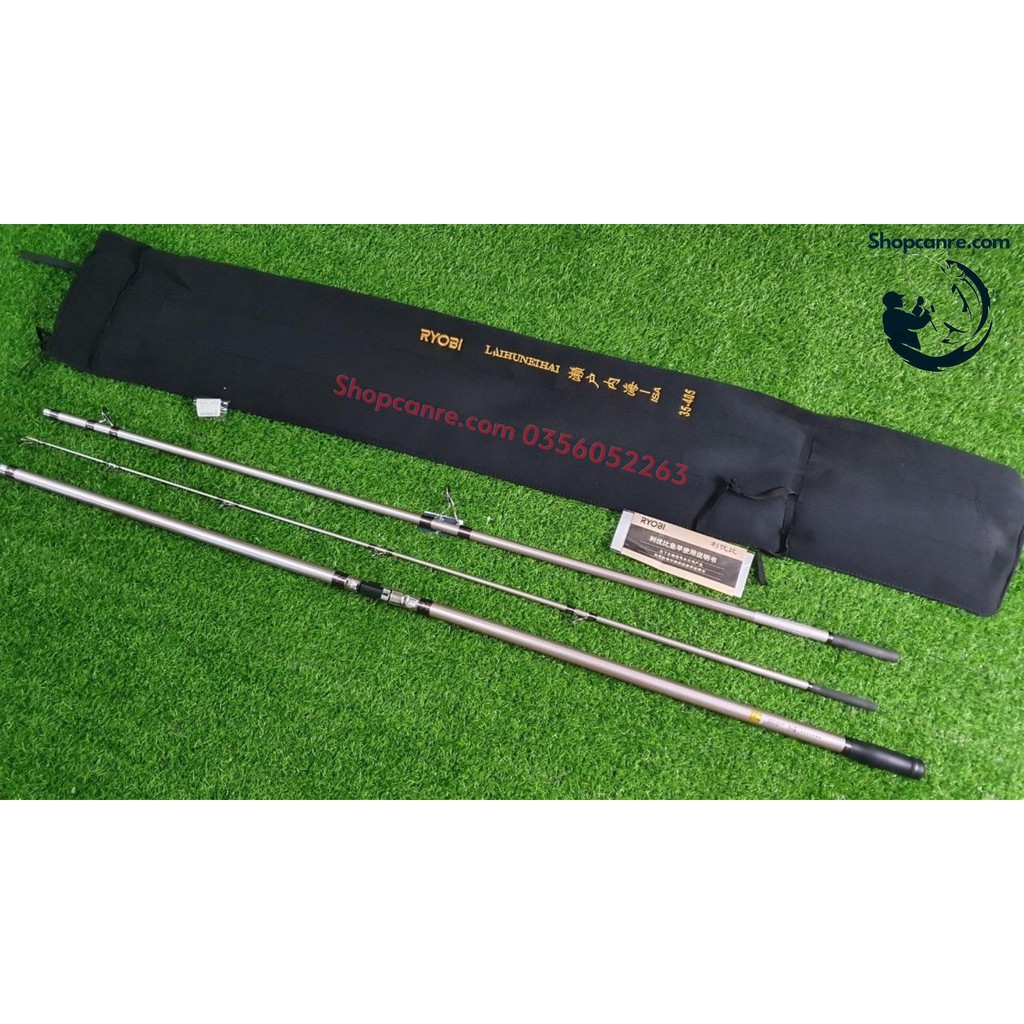 Cần câu máy 3 khúc RYOBI T35 4m05 phấn hồng câu lục xa bờ, câu biển