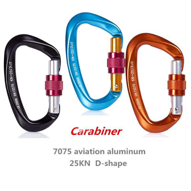 Móc Chữ D Chịu Lực Tốt 25KN Cho Leo Núi Tiện Dụng