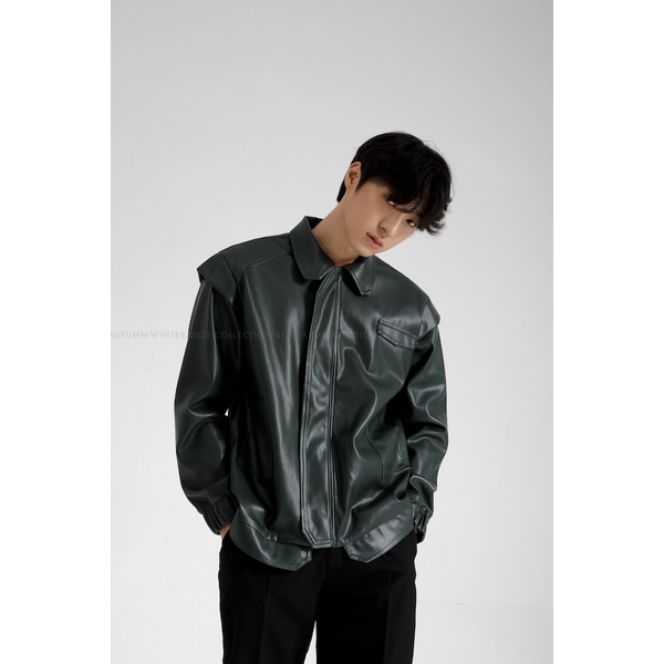 Áo khoác da GG LEATHER JACKET