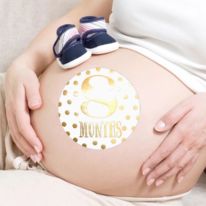 Bộ Thẻ Dán Đánh Dấu Cột Mốc Phát Triển Theo Tháng Làm Phụ Kiện Chụp Ảnh Cho Bé Sơ Sinh