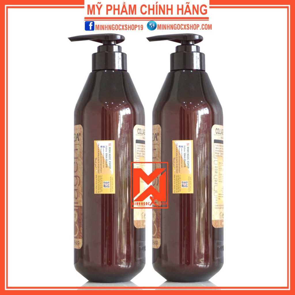 Dầu gội xả phục hồi HANEDA COLLAGEN 785ml chính hãng