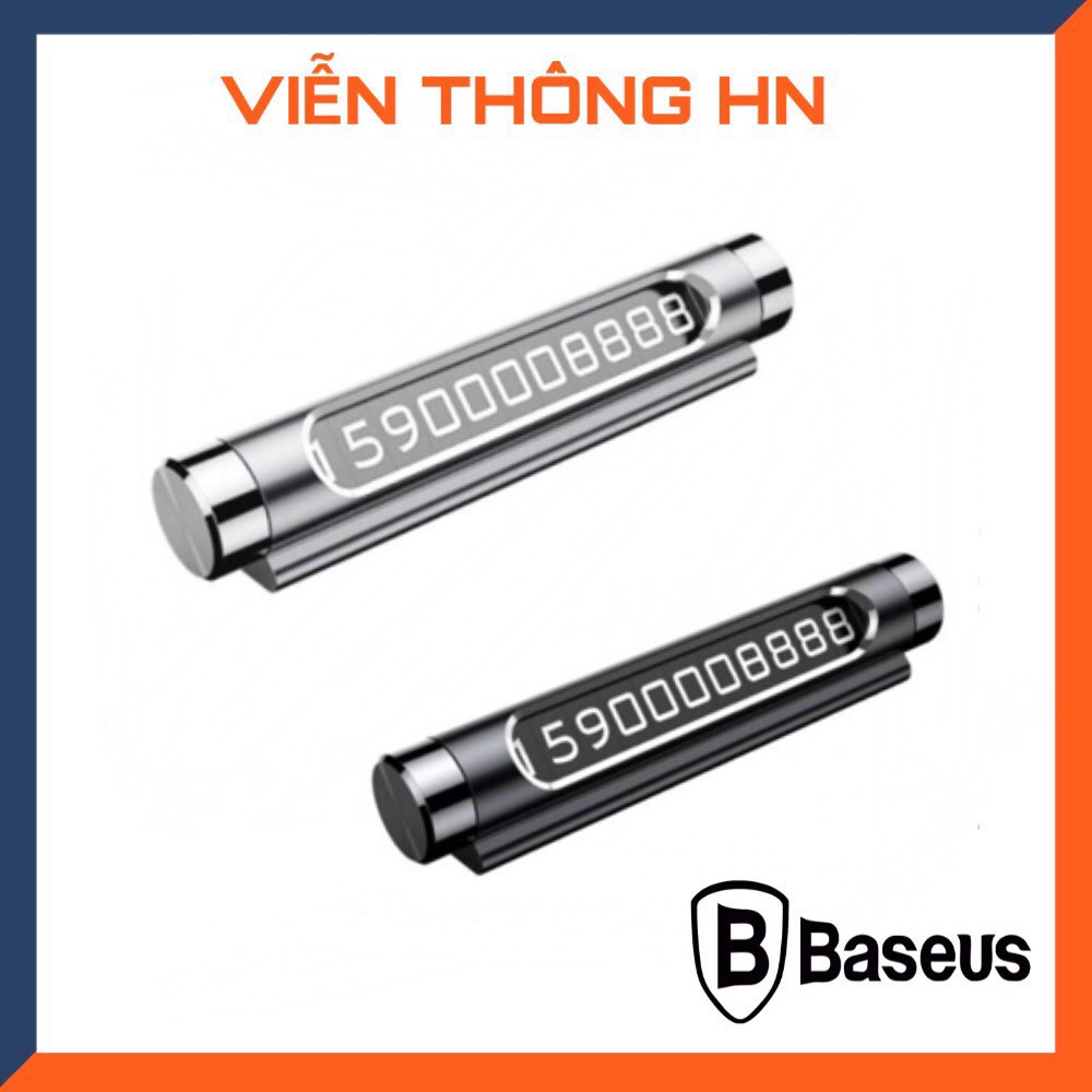 Bảng ghi số điện thoại cao cấp vỏ kim loại trên oto Baseus Acnum 01 - Biển báo số điện thoại ô tô xe hơi - vienthonghn