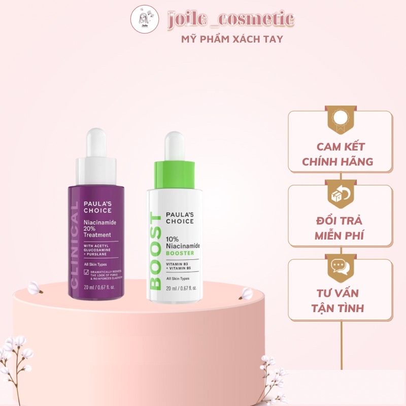 Tinh chất se lỗ chân lông Paula choice Clinic Niacinamide 20% Treatment