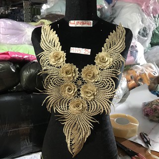 Cổ ren thêu chỉ lụa