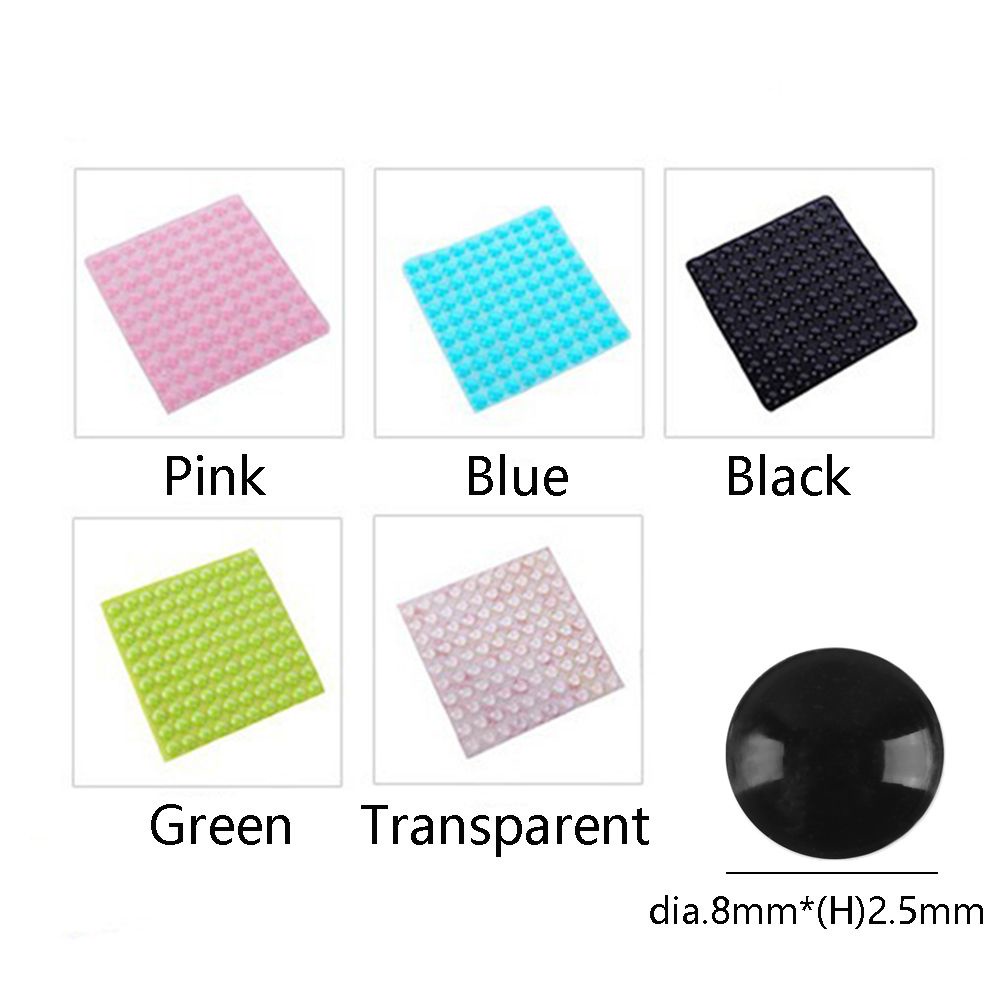 Bộ 100 cái nhãn dán cao su silicone đệm chống trượt chặn cửa hút sốc nhiều màu cho tủ đồ/cửa nhà