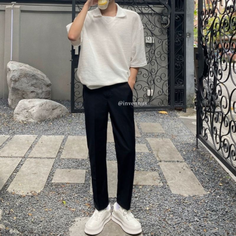 Quần baggy nam MANTINI quần tây ống côn vải hàn cao cấp | designed by VENNI