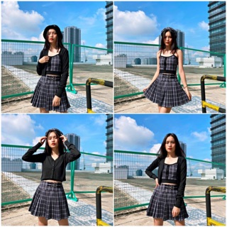 Combo 2 áo Cookie Plaid (caro đen) by Natthy Style